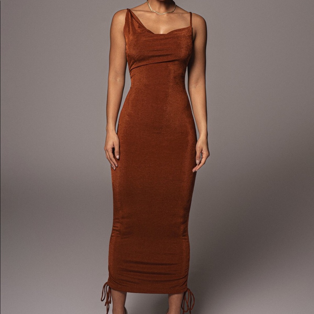 JLUX Brown Slinky Dress